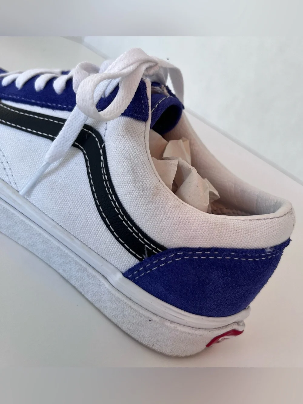 Vans Style 36 Retro Sport Sneakers in Royal Blue and True White